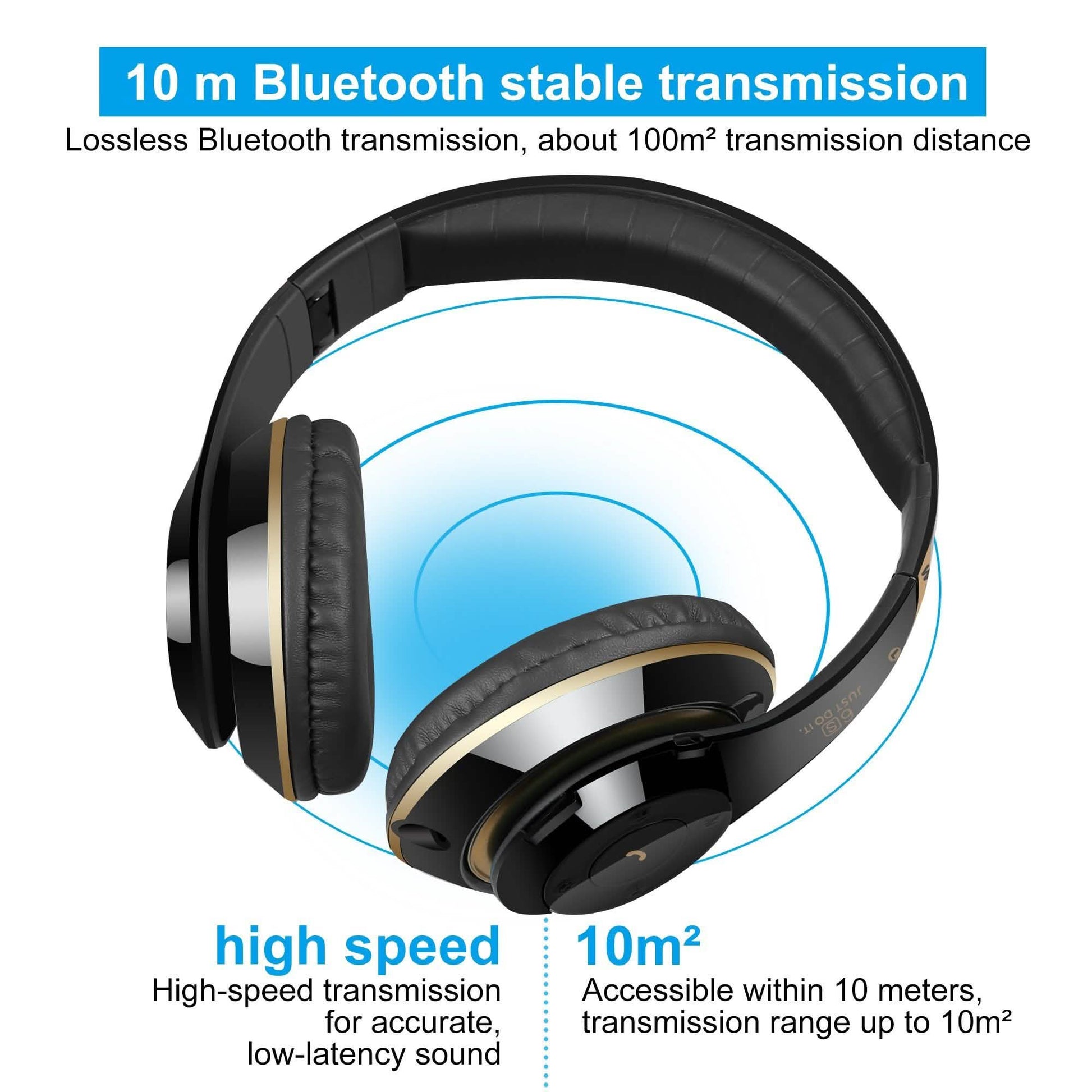 Wireless Bluetooth Headphones Stereo Heavy Bass Earphones Over the Ear Headset DailySale