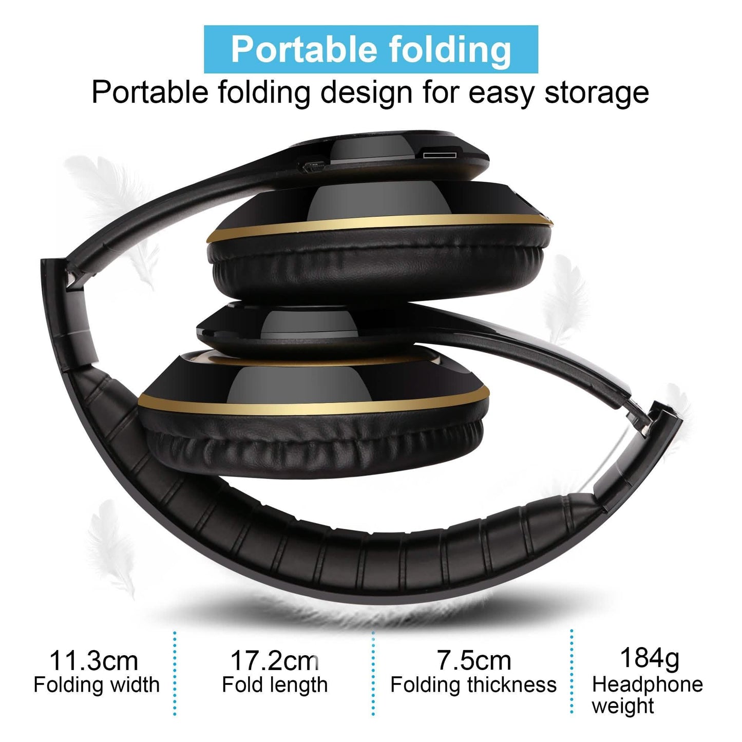 Wireless Bluetooth Headphones Stereo Heavy Bass Earphones Over the Ear Headset DailySale