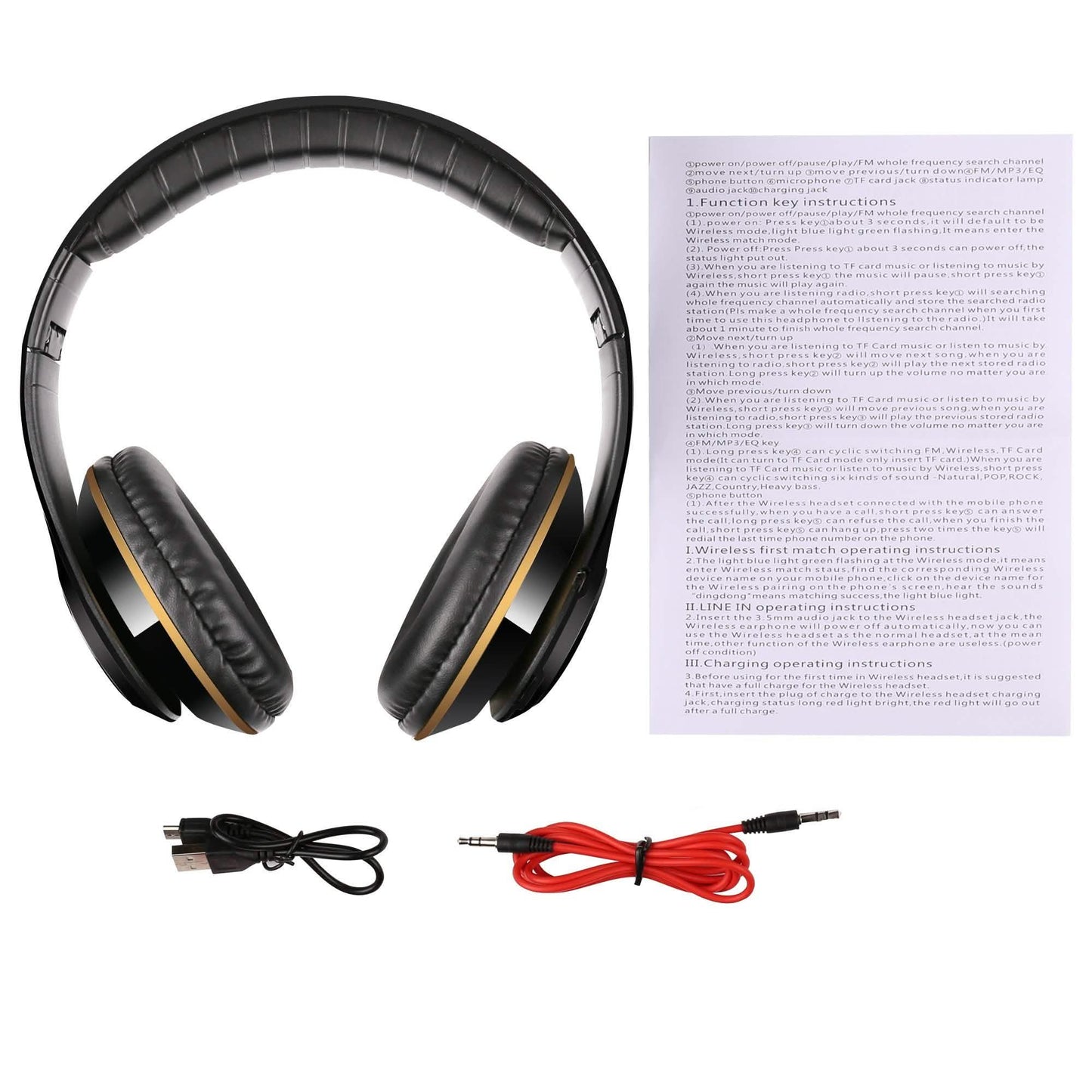 Wireless Bluetooth Headphones Stereo Heavy Bass Earphones Over the Ear Headset DailySale