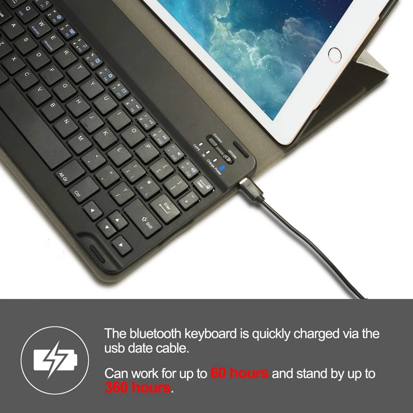 Wireless Bluetooth Keyboard Case with Keyboard for iPad 9.7" 17/18 A1822, A1823 and A1893 DailySale