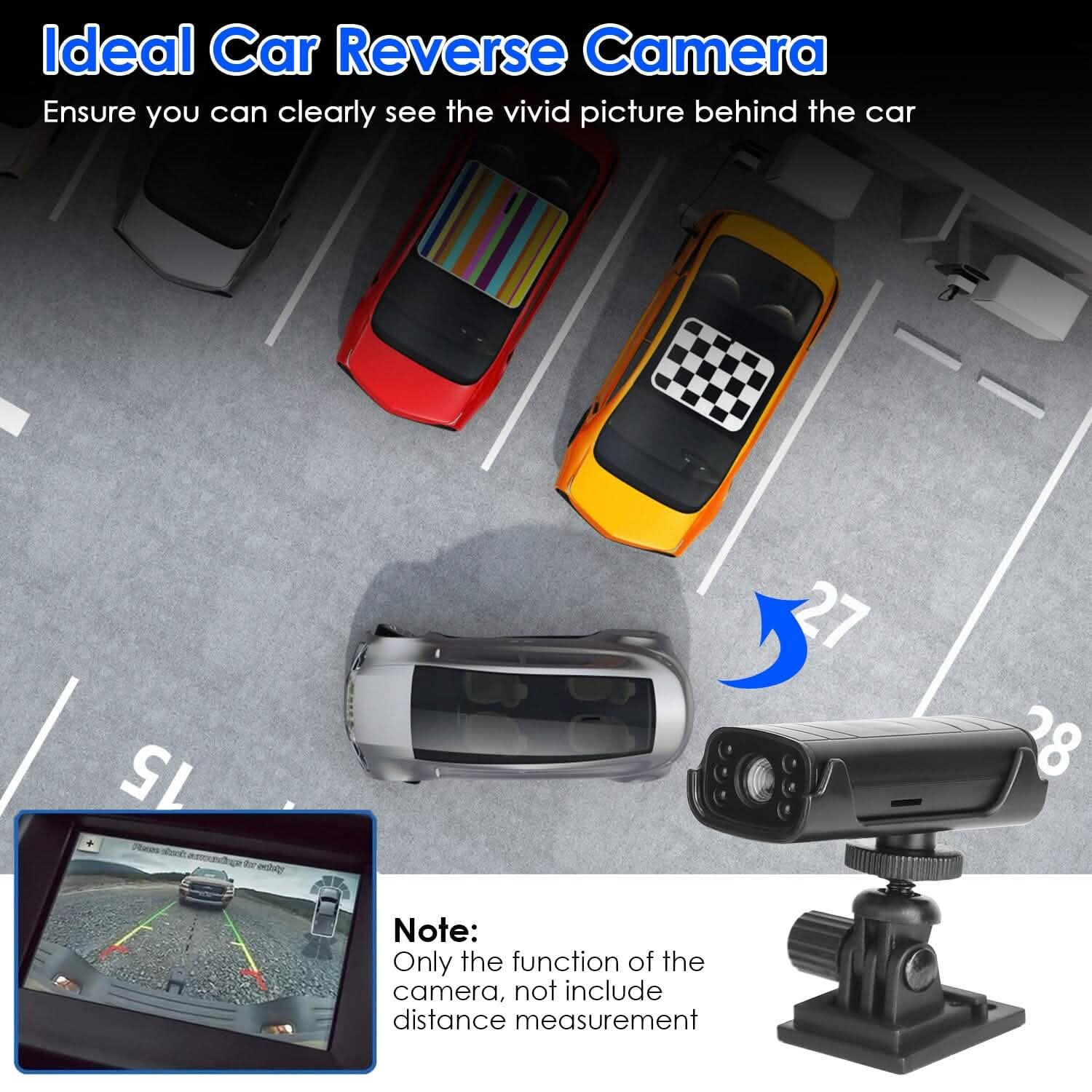 Wireless Camera Reverse Hitch Guide with Flexible Adhesive Base DailySale
