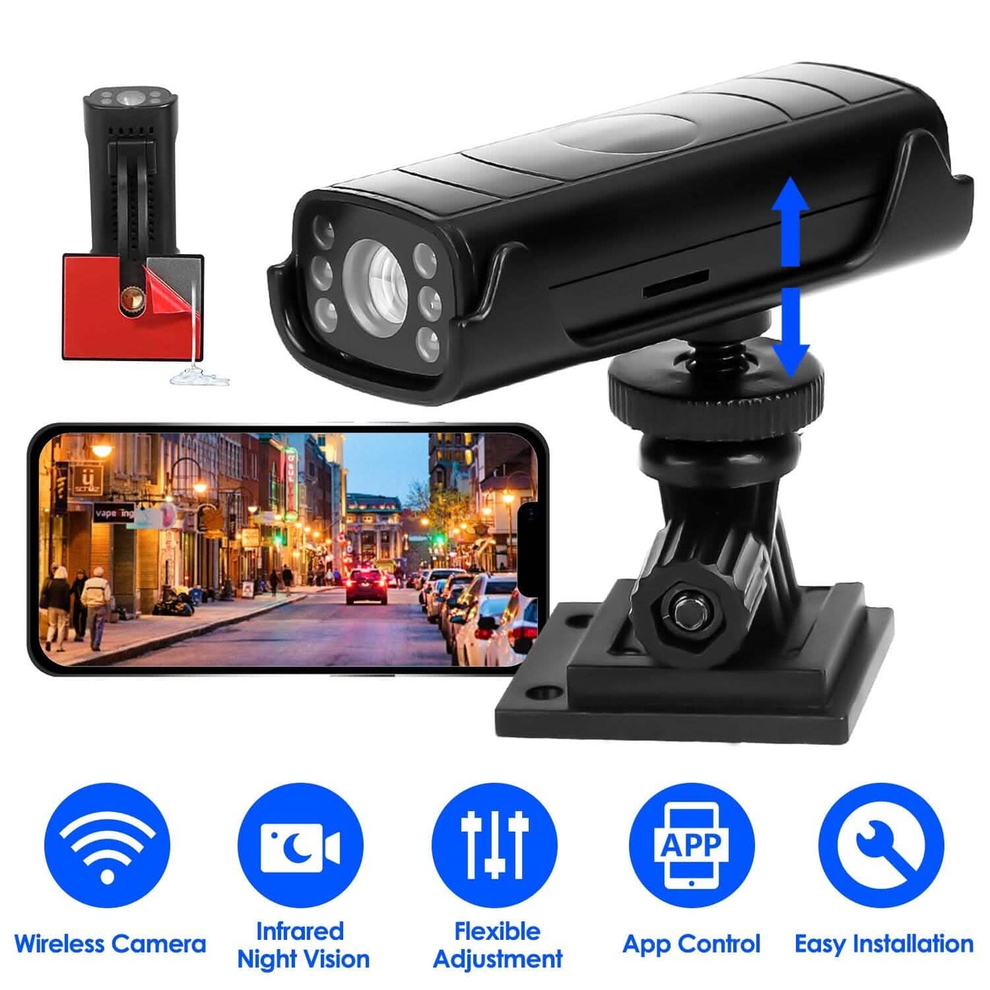 Wireless Camera Reverse Hitch Guide with Flexible Adhesive Base DailySale