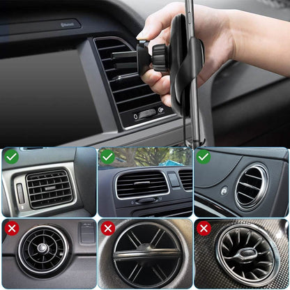 Wireless Car Charger 15W Qi Fast Charging Car Mount DailySale