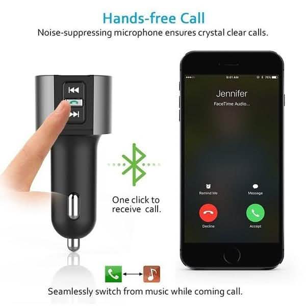 Wireless Car Mp3 FM Transmitter USB Charger DailySale