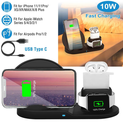 Wireless Charger 10W Fast Charging Station DailySale