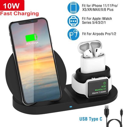 Wireless Charger 10W Fast Charging Station DailySale