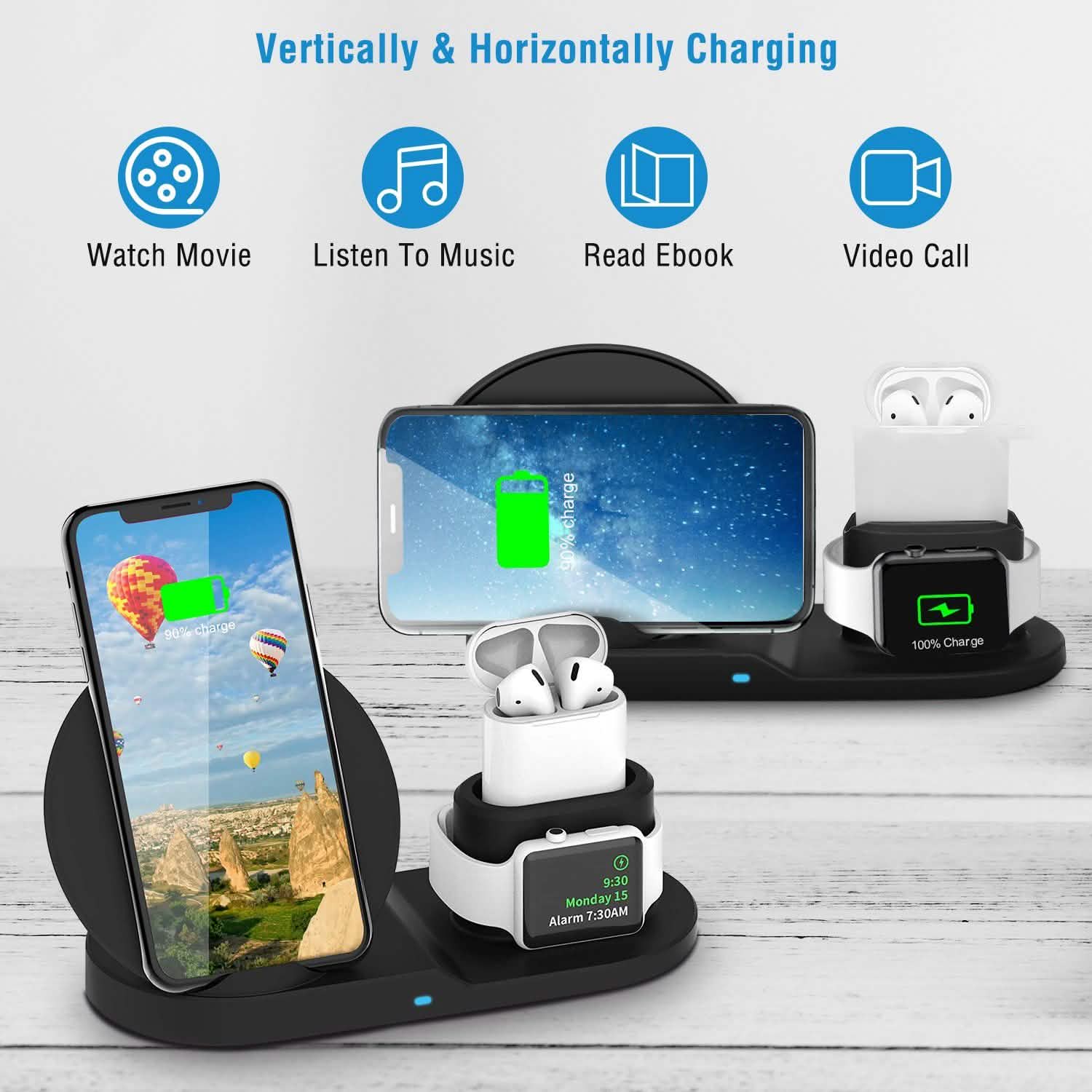 Wireless Charger 10W Fast Charging Station DailySale