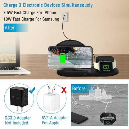 Wireless Charger 10W Fast Charging Station DailySale