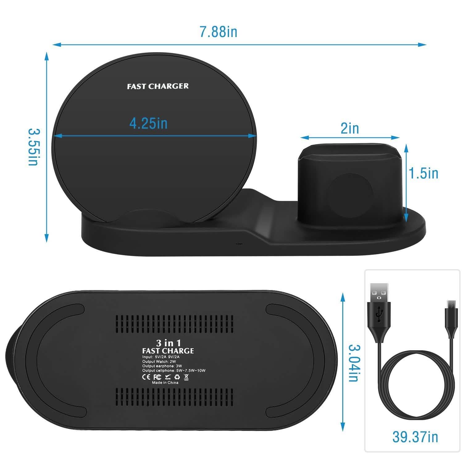 Wireless Charger 10W Fast Charging Station DailySale