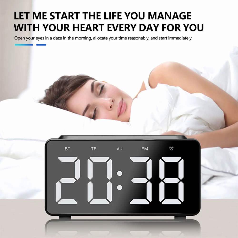 Wireless Charger Alarm Clock Bluetooth Speaker LED Smart Digital Clock DailySale