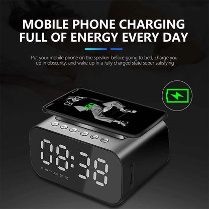 Wireless Charger Alarm Clock Bluetooth Speaker LED Smart Digital Clock DailySale