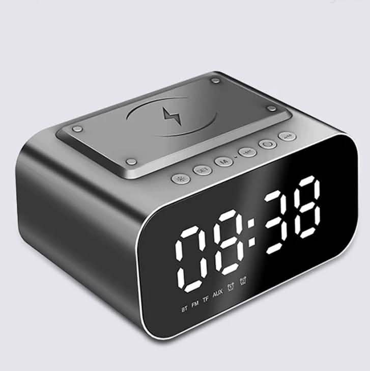 Wireless Charger Alarm Clock Bluetooth Speaker LED Smart Digital Clock DailySale