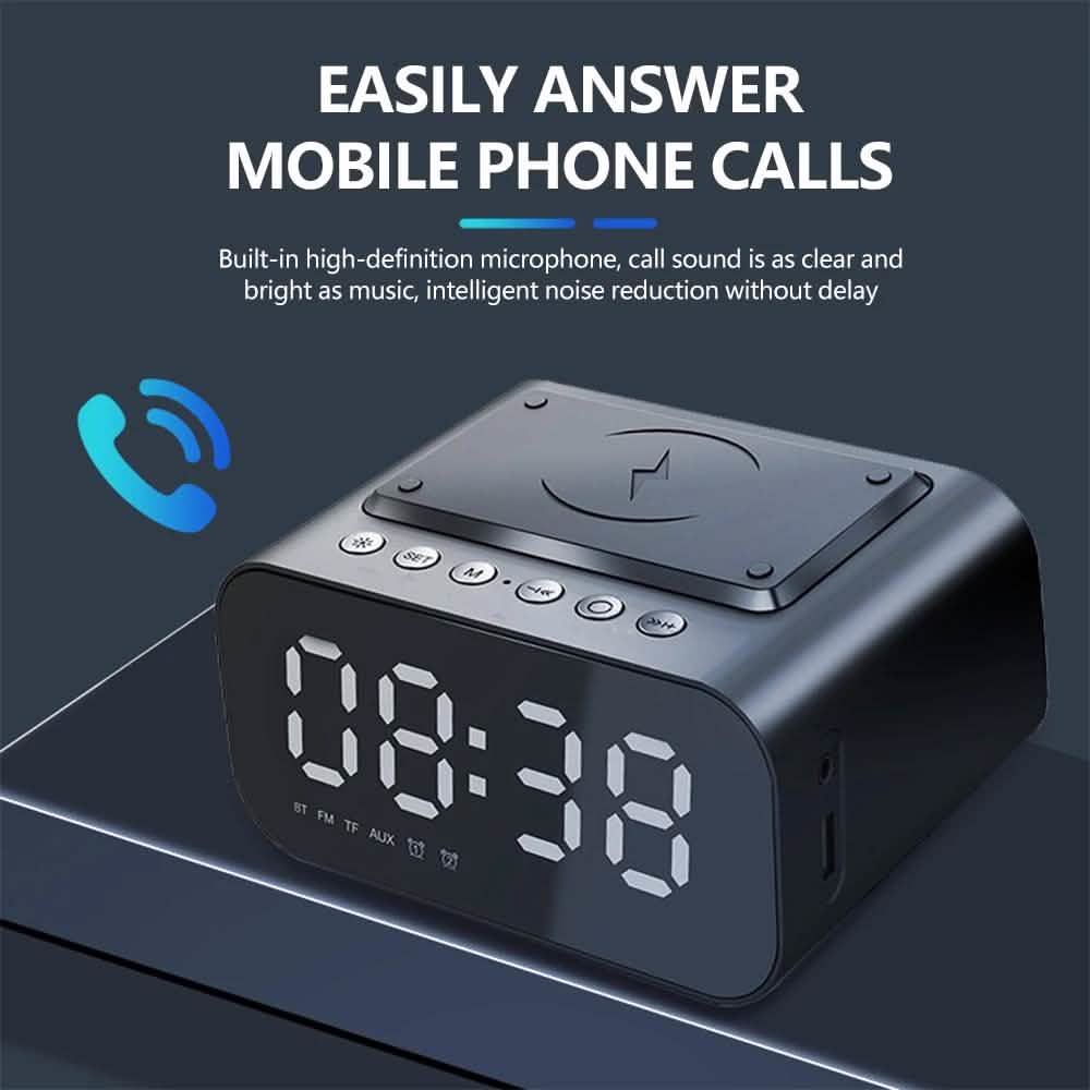 Wireless Charger Alarm Clock Bluetooth Speaker LED Smart Digital Clock DailySale