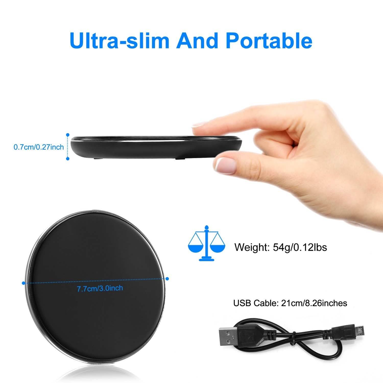Wireless Charger Qi-Certified Ultra Slim 5W Charging Pad DailySale