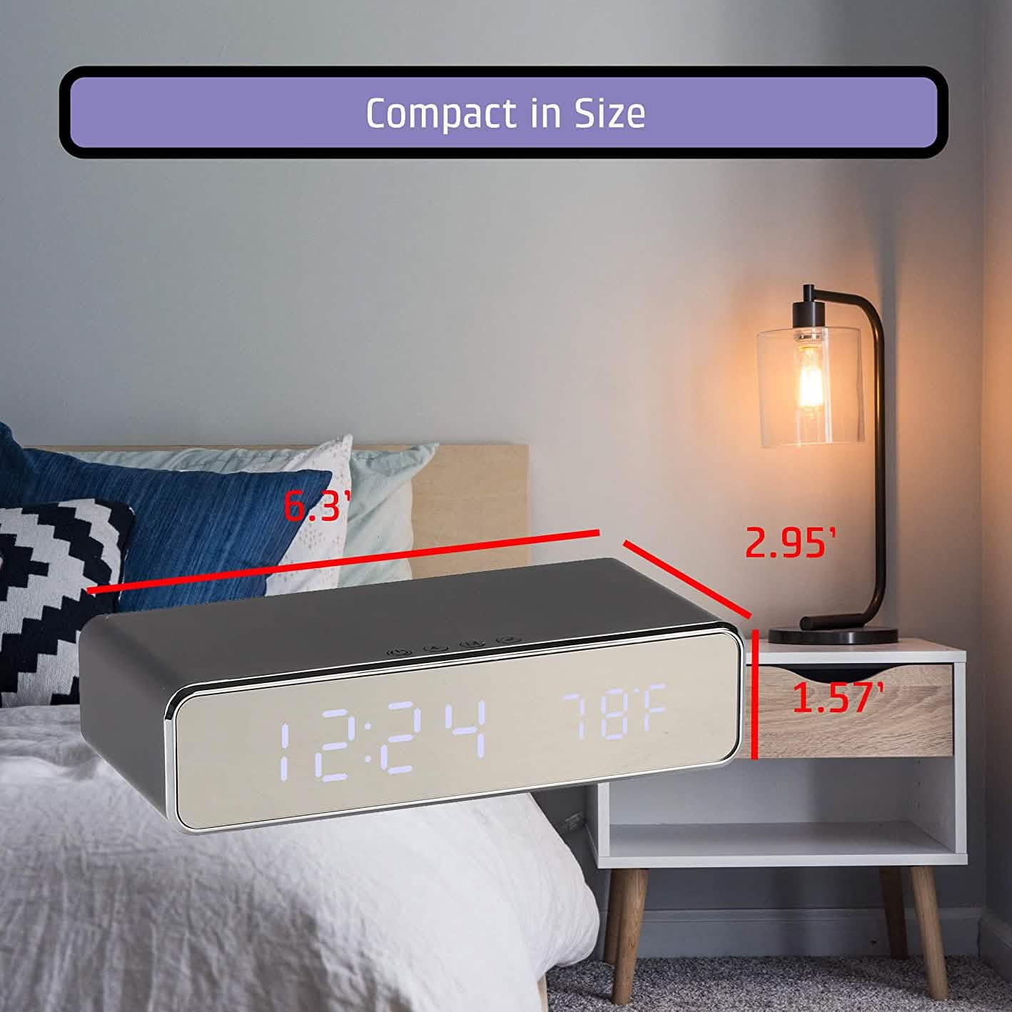 Wireless Charging Digital Alarm Clock DailySale