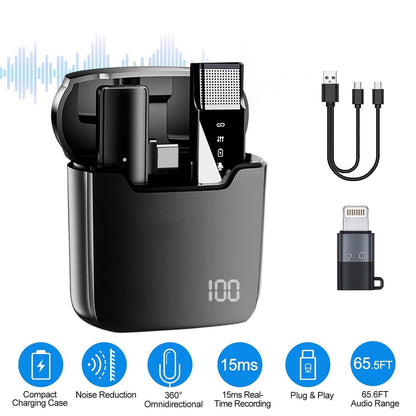 Wireless Clip On Microphone with Charging Case DailySale