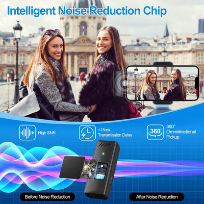 Wireless Clip On Microphone with Charging Case DailySale