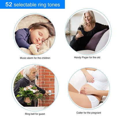 Wireless Doorbell Rings 1000FT with 1 Plug Receiver Chimes DailySale