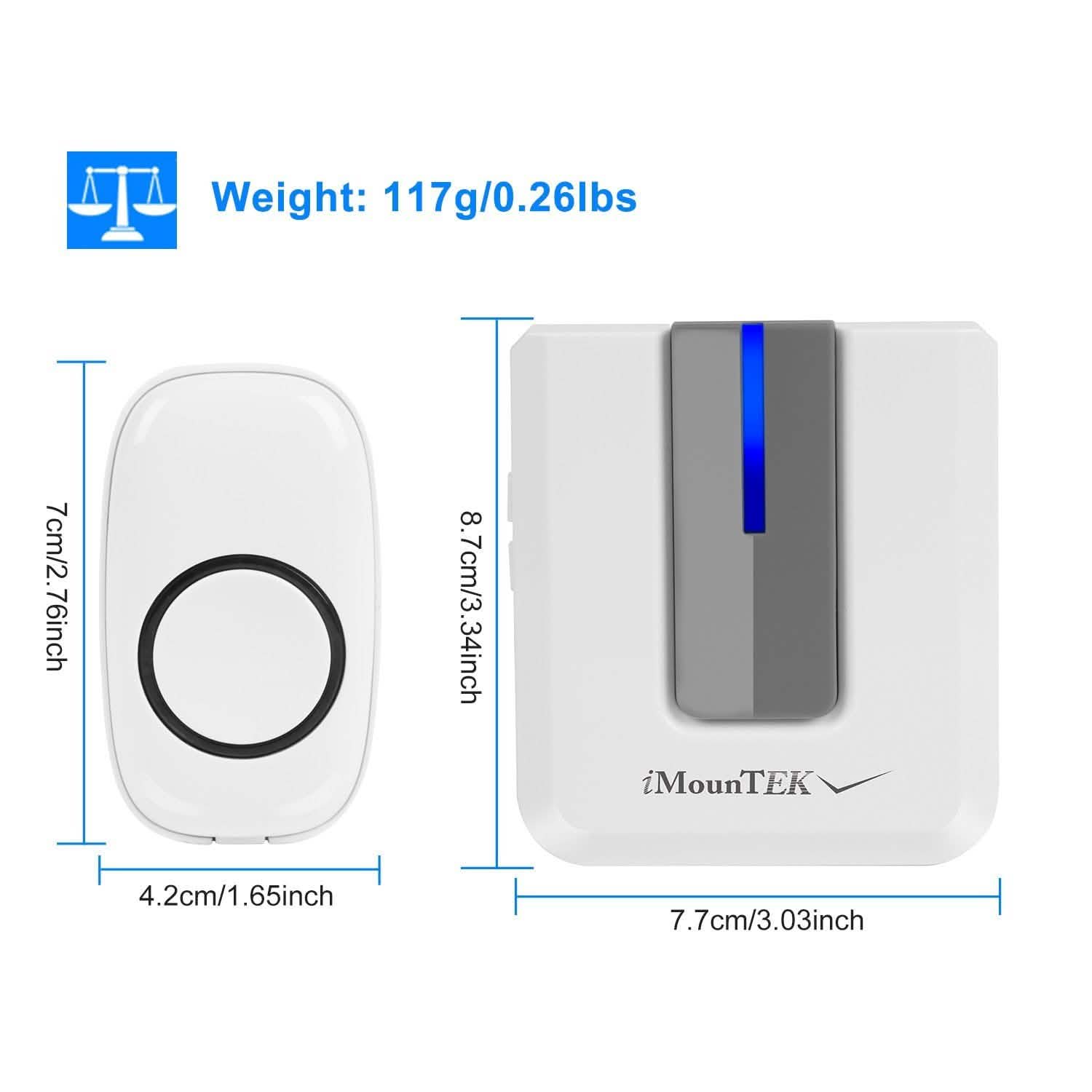 Wireless Doorbell Rings 1000FT with 1 Plug Receiver Chimes DailySale