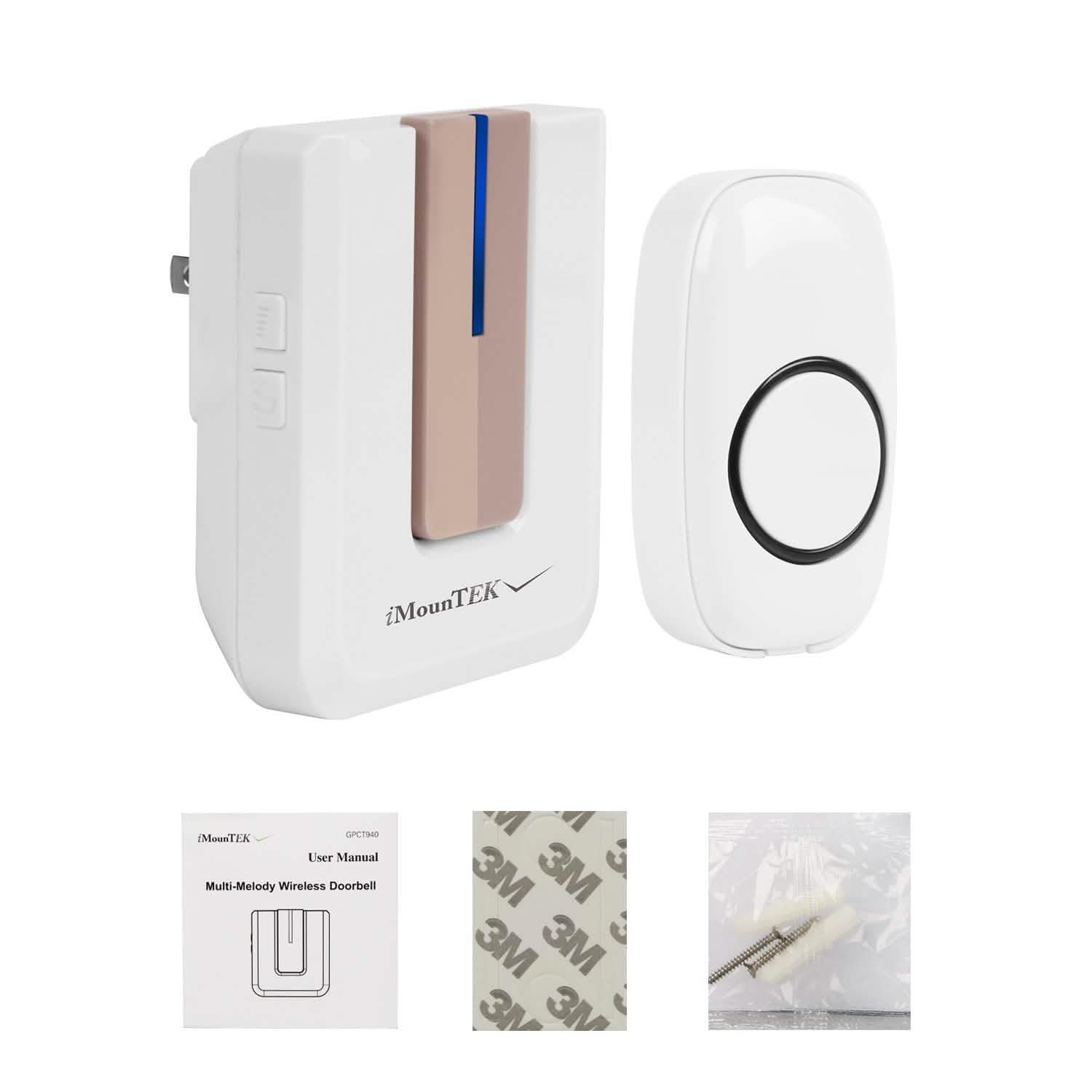 Wireless Doorbell Rings 1000FT with 1 Plug Receiver Chimes DailySale