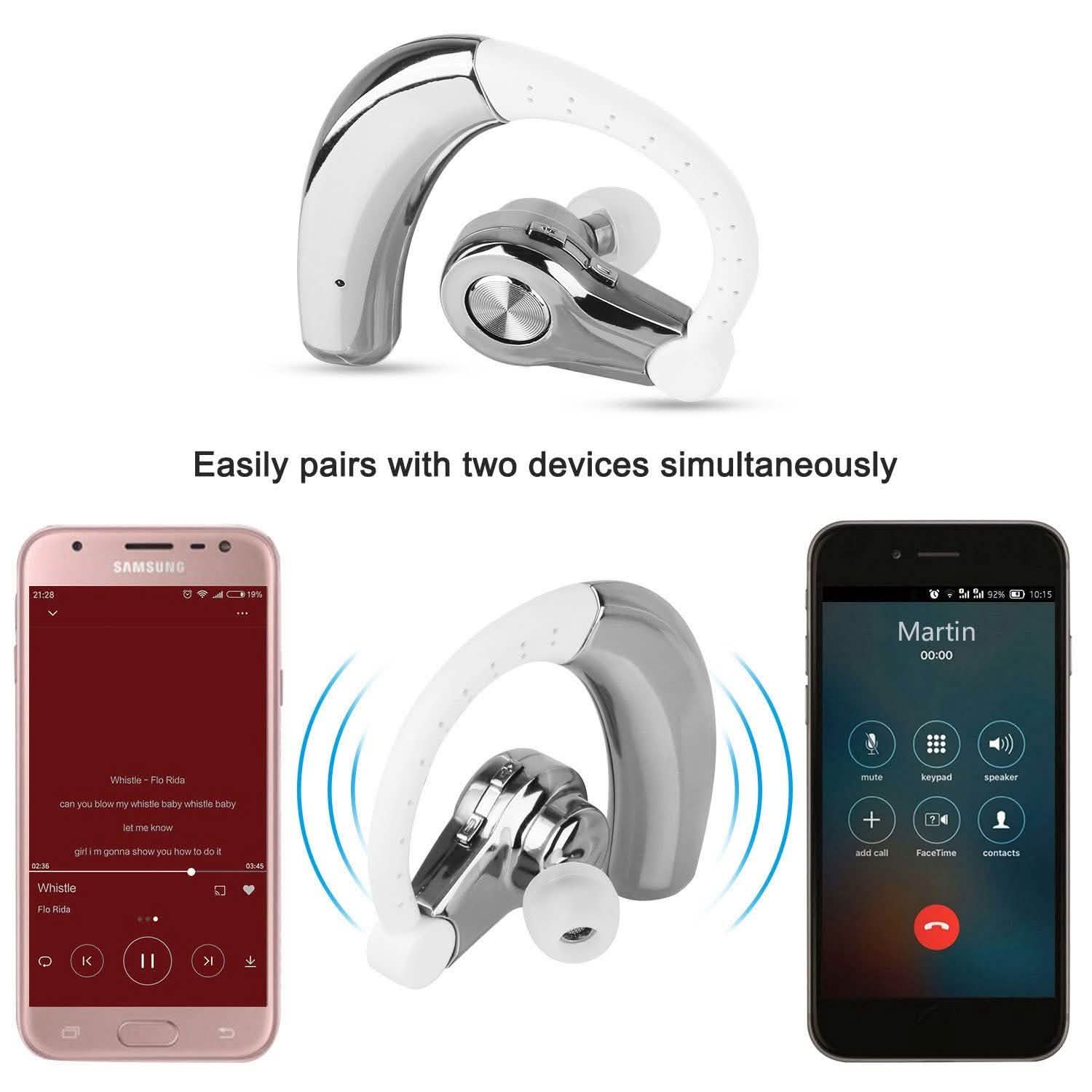 Wireless Earpiece Right with Mic Earhook DailySale