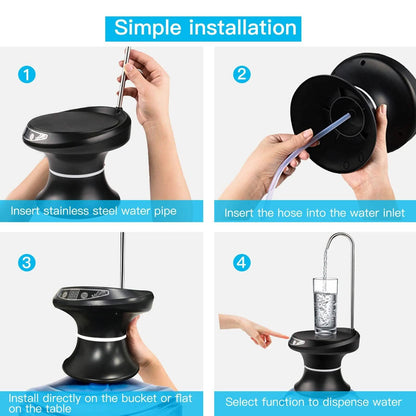 Wireless Electric Drinking Water Bottle Pump Dispenser DailySale