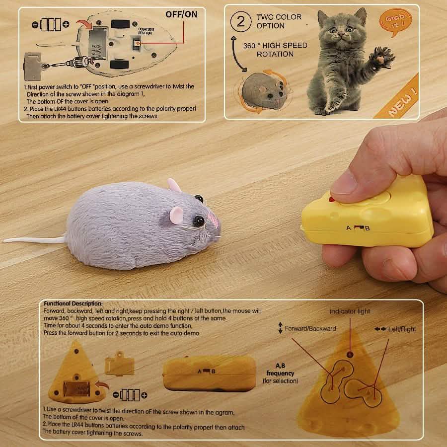 Wireless Electronic Remote Control Mouse Toy DailySale