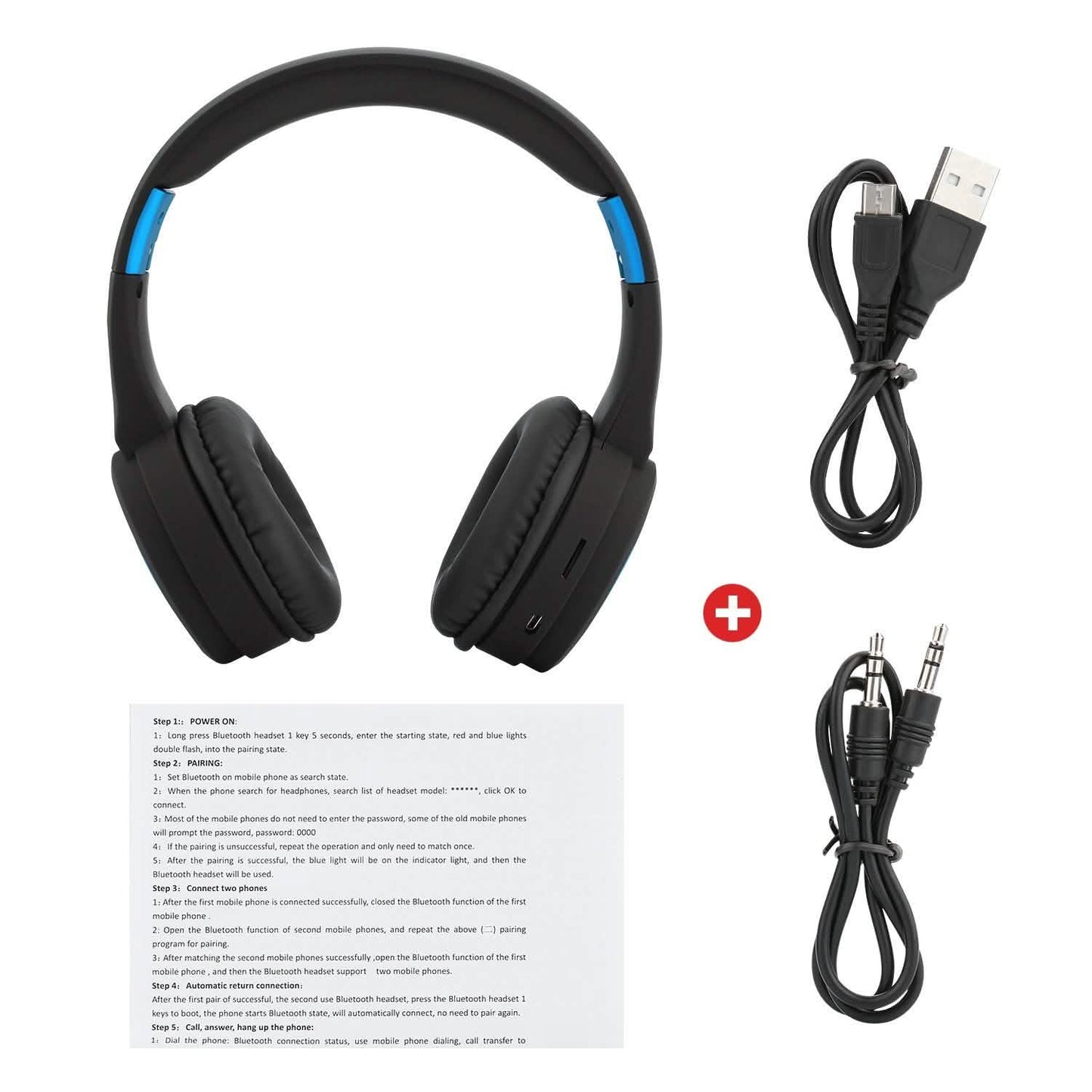 Wireless Headphones Bluetooth Headset Noise Cancelling Over Ear With Microphone DailySale
