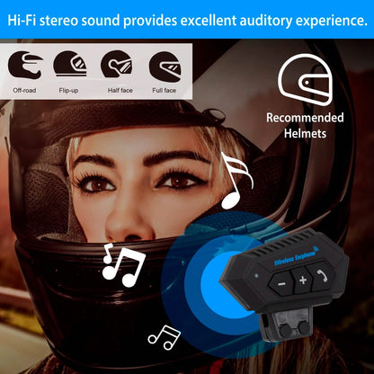 Wireless Headset Speaker Motorcycle Helmet Motorbike Headphone DailySale