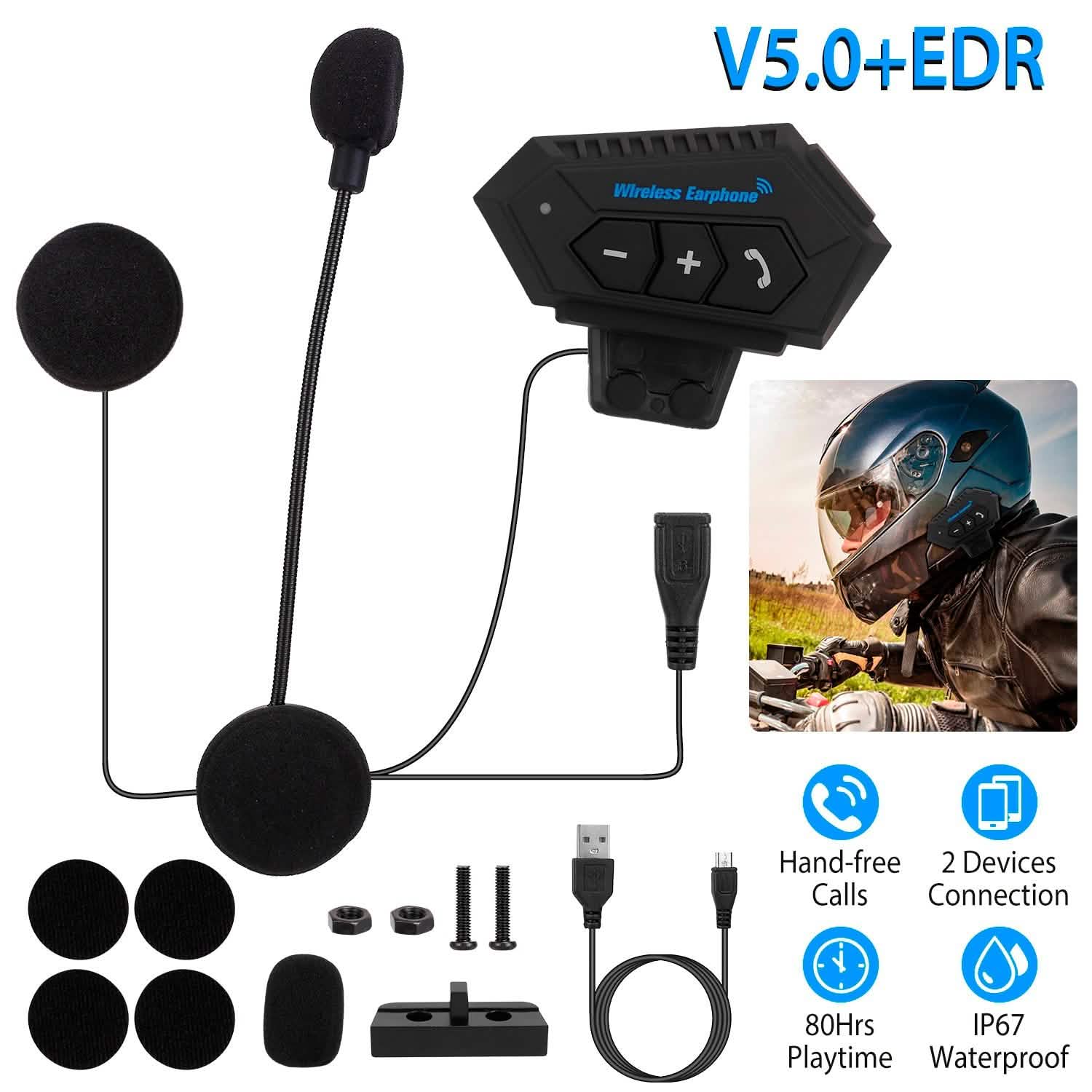 Wireless Headset Speaker Motorcycle Helmet Motorbike Headphone DailySale