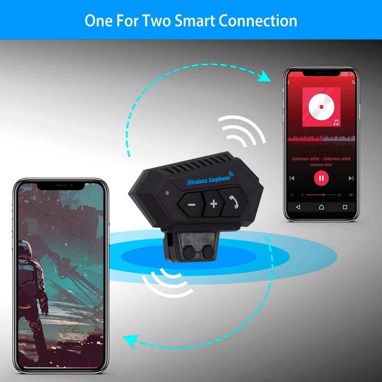 Wireless Headset Speaker Motorcycle Helmet Motorbike Headphone DailySale