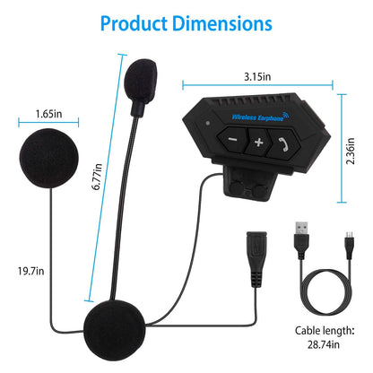 Wireless Headset Speaker Motorcycle Helmet Motorbike Headphone DailySale