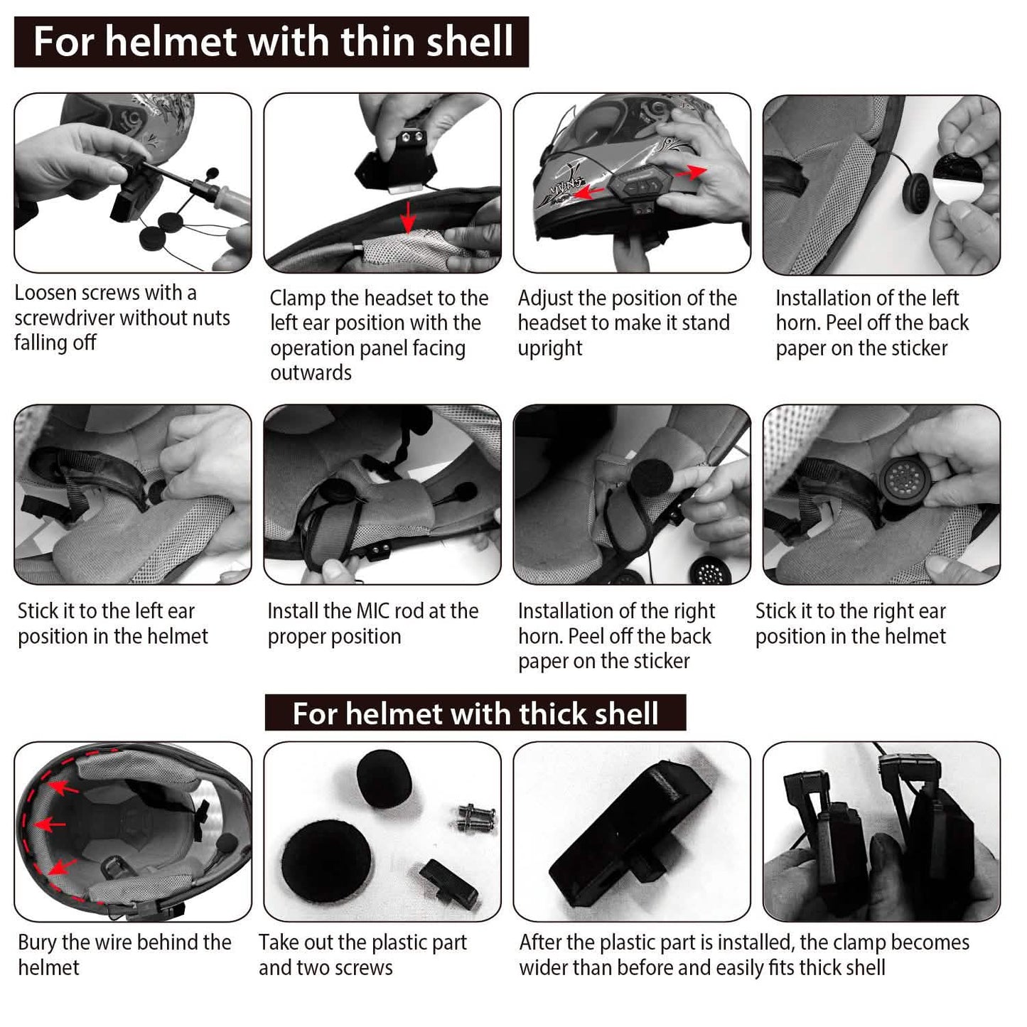 Wireless Headset Speaker Motorcycle Helmet Motorbike Headphone DailySale