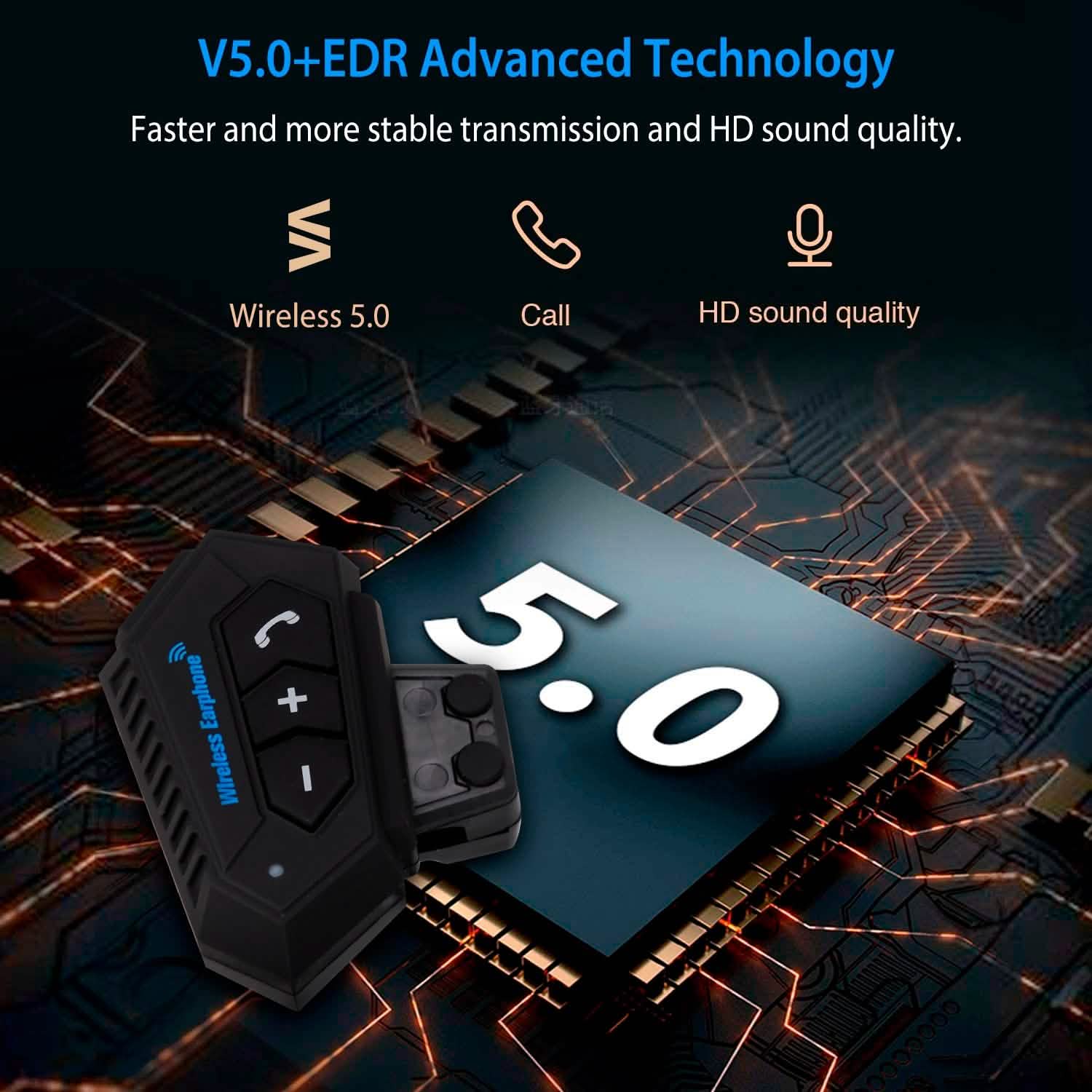 Wireless Headset Speaker Motorcycle Helmet Motorbike Headphone DailySale