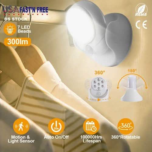 Wireless LED Spotlight 90 Degree Motion DailySale