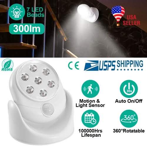 Wireless LED Spotlight 90 Degree Motion DailySale