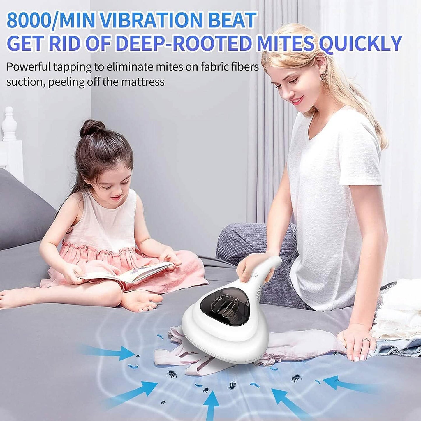 Wireless Mite Remover Cleaning Machine with 11KPa Powerful Suction DailySale