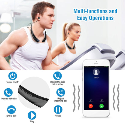 Wireless Neckband Headphones V 5.0 Sweat-proof Sport Headsets DailySale