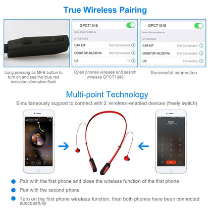 Wireless Neckband Headphones V DailySale