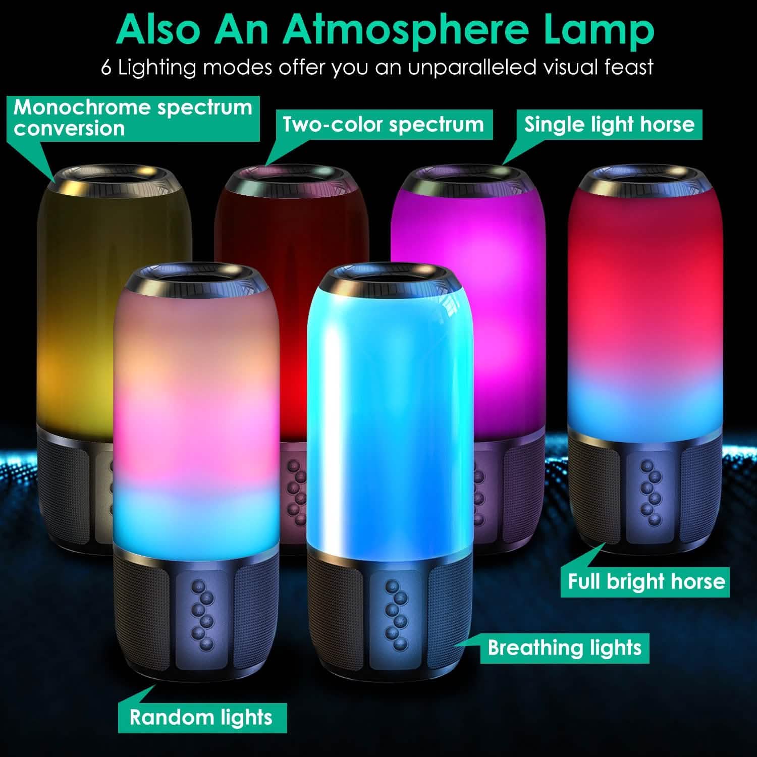 Wireless Portable Speaker with Color Changing Light DailySale
