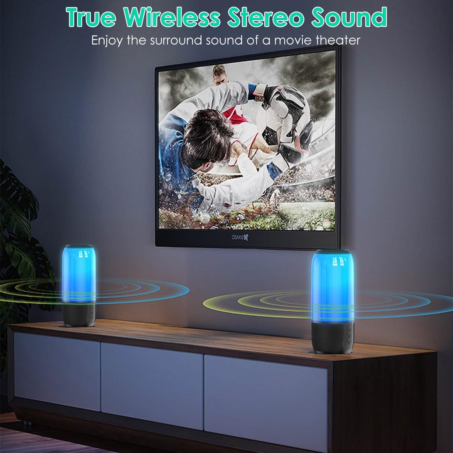Wireless Portable Speaker with Color Changing Light DailySale