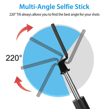 Wireless Selfie Stick Extendable Tripod with Detachable Remote Shutter for 3.5-6.2" Phone DailySale