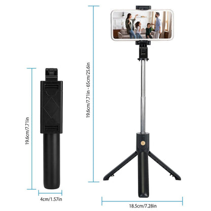 Wireless Selfie Stick Extendable Tripod with Detachable Remote Shutter for 3.5-6.2" Phone DailySale