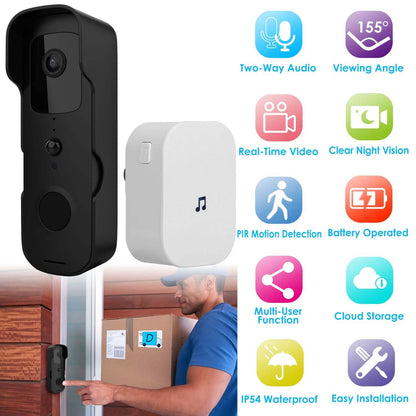Wireless Smart WIFI Video Doorbell Two Way Audio DailySale