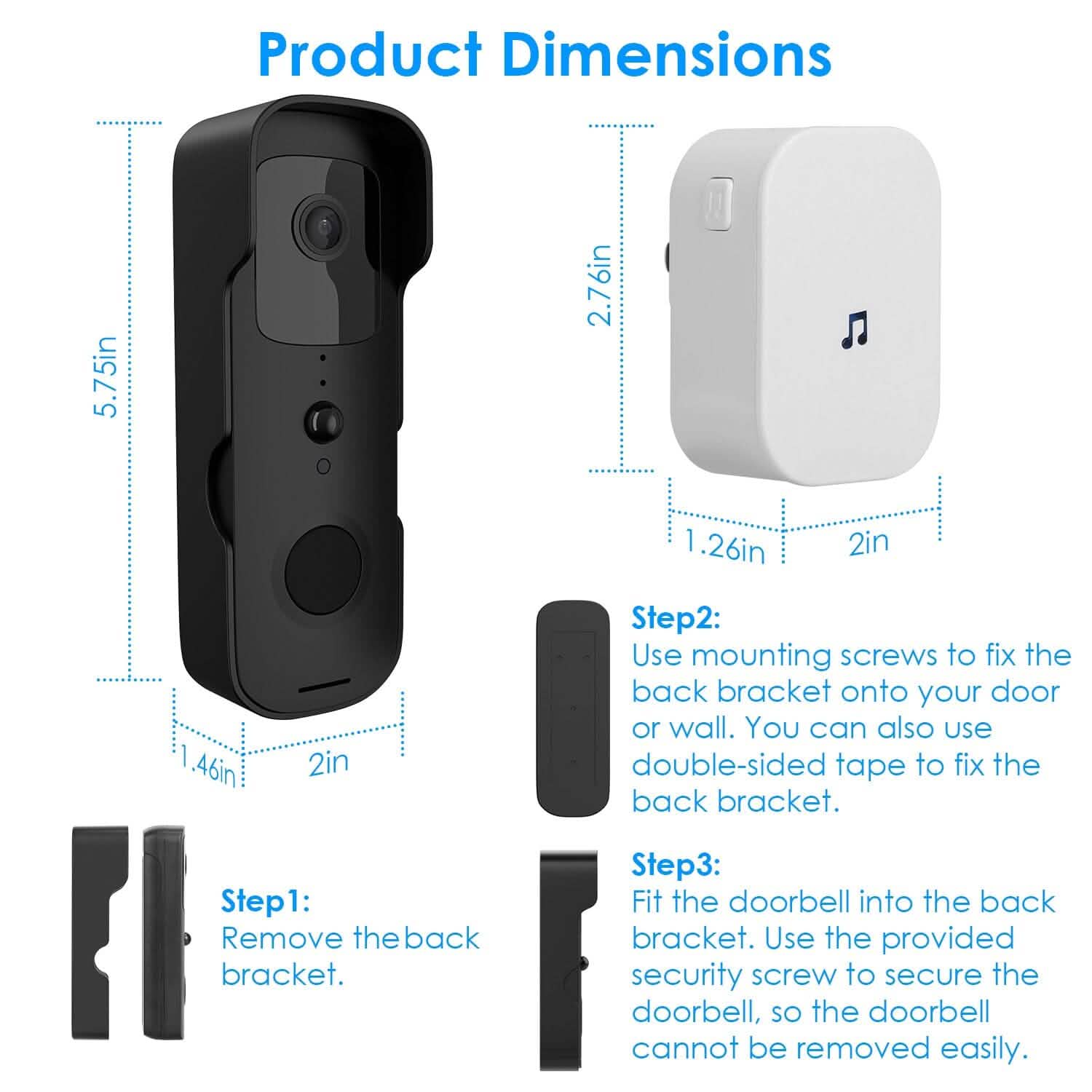Wireless Smart WIFI Video Doorbell Two Way Audio DailySale