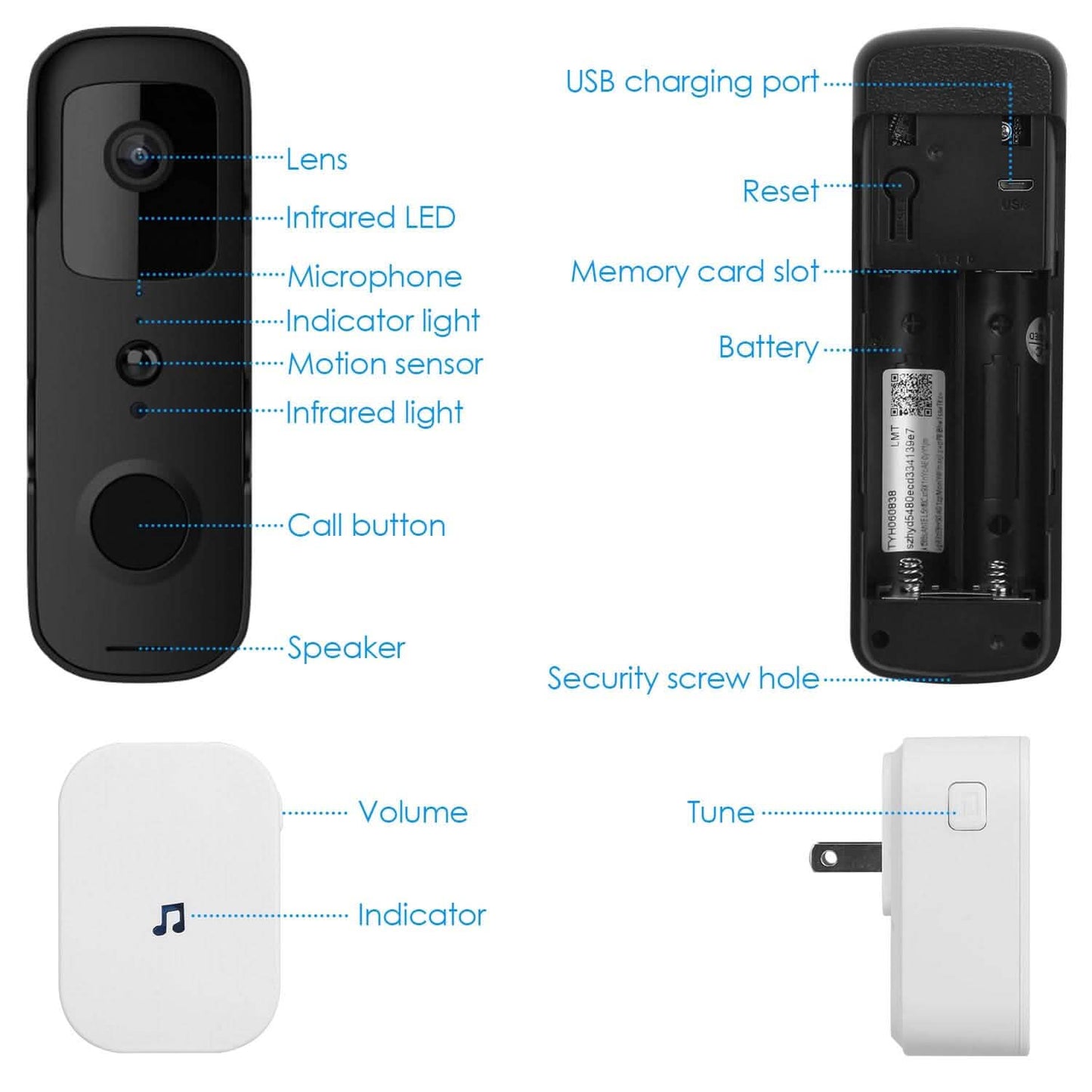 Wireless Smart WIFI Video Doorbell Two Way Audio DailySale