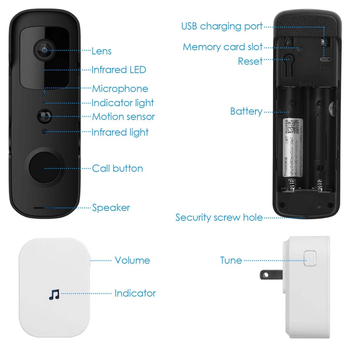 Wireless Smart WIFI Video Doorbell Two Way Audio DailySale