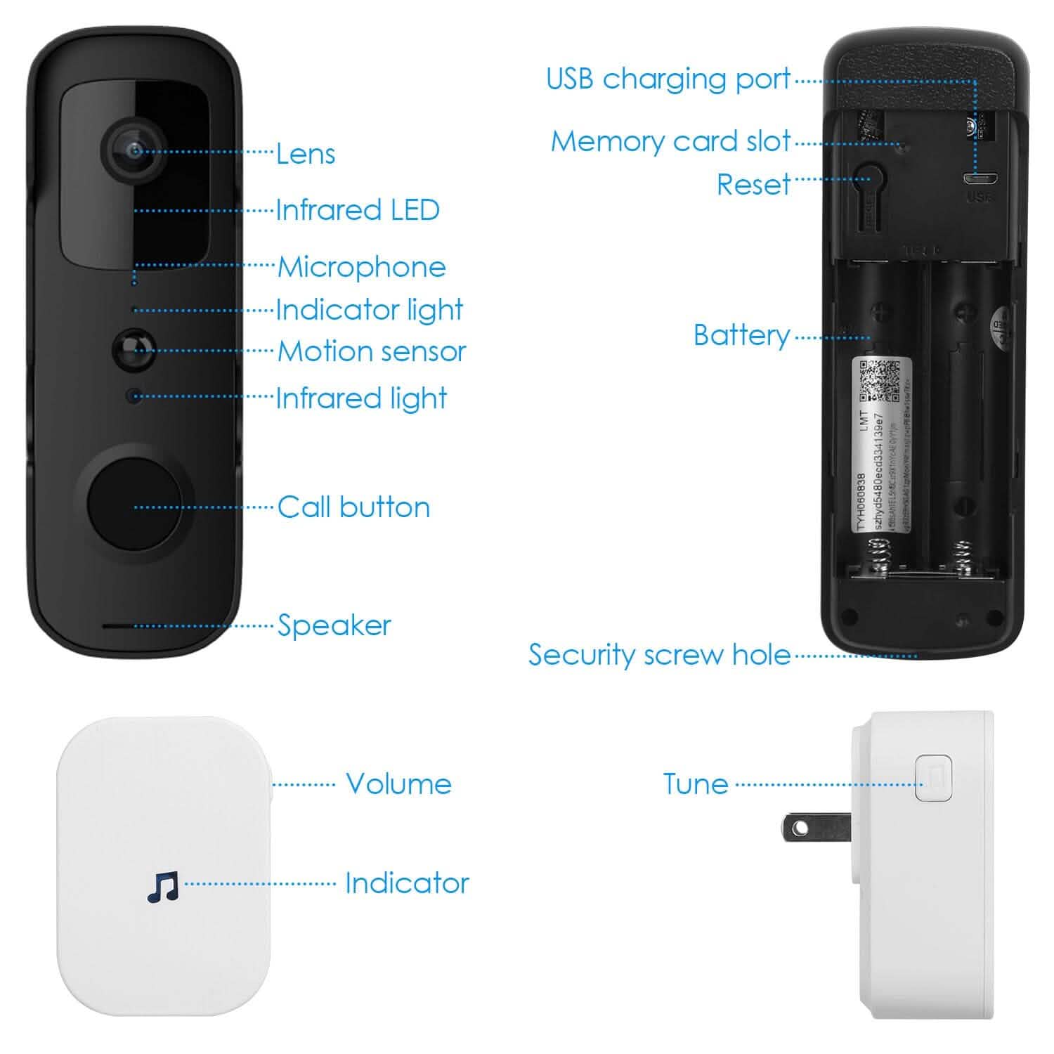 Wireless Smart WIFI Video Doorbell Two Way Audio DailySale