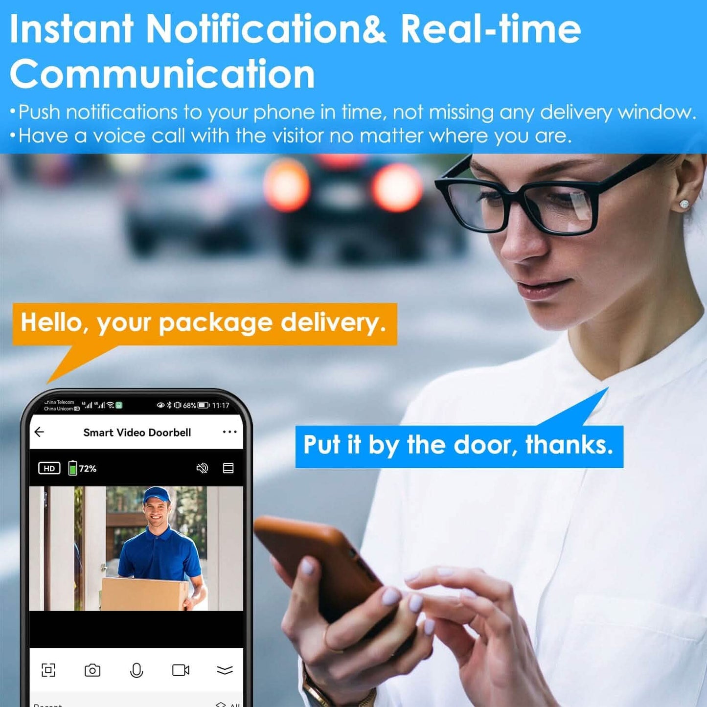 Wireless Smart WIFI Video Doorbell Two Way Audio DailySale