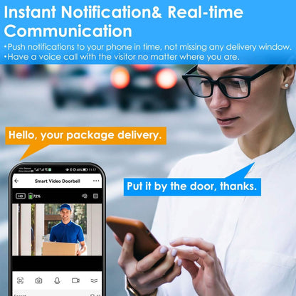 Wireless Smart WIFI Video Doorbell Two Way Audio DailySale